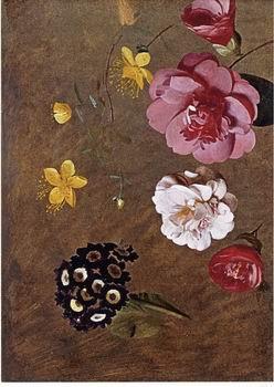 Floral, beautiful classical still life of flowers.032, unknow artist